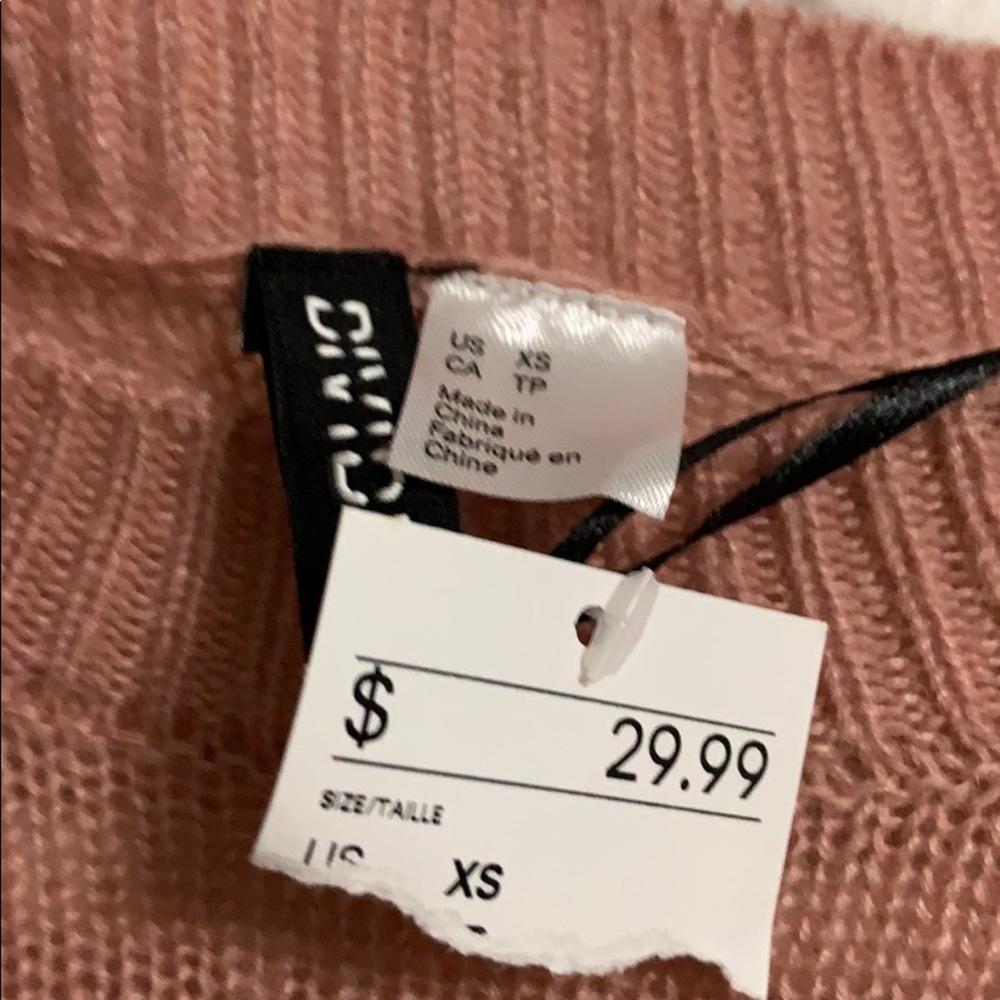 Pink cropped sweater - Picture 3 of 4